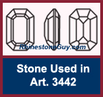 Swarovski Fancy Stone Pear 4610 in Setting